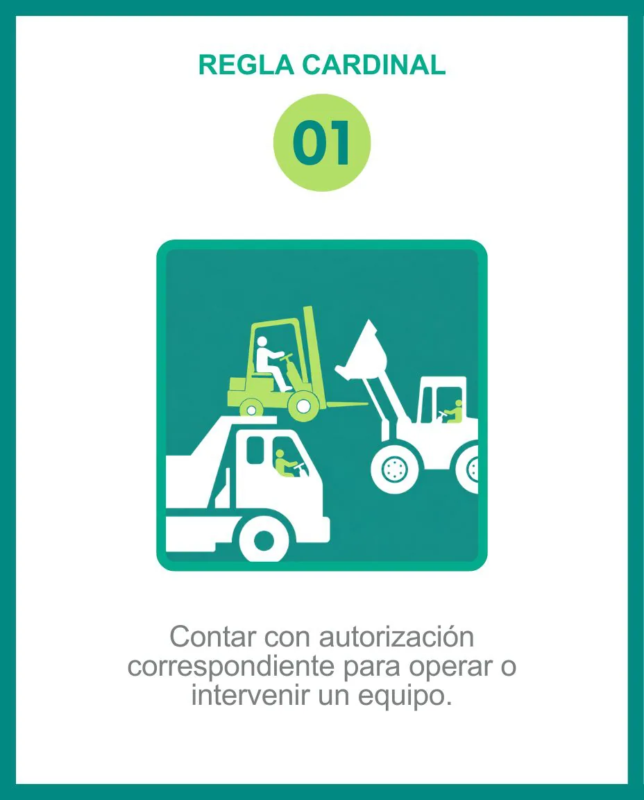 Regla 01: Autorización para operar equipos