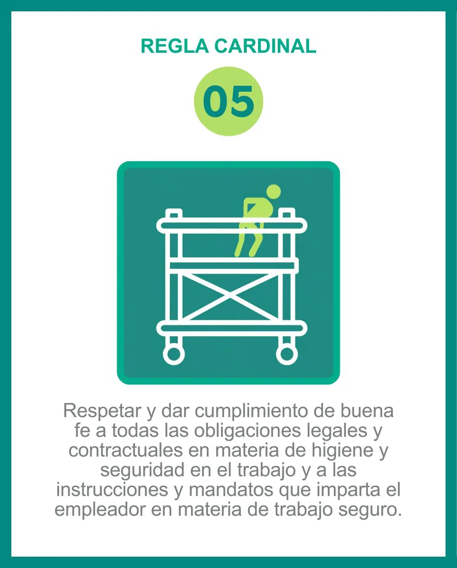 Regla 05: Higiene y trabajo seguro
